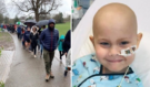I přes silný déšť se tisíce lidí seřadily, aby se staly dárci pro nemocného chlapce s akutní leukémií
