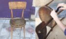 Chystal se vyhodit tuto židli, která byla ve velmi špatném stavu a byla v jejich domě téměř 20 let