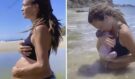 27letá maminka porodila své čtvrté dítě v oceánu: porodní fotky jsou naprosto fascinující
