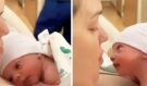 Novorozenec starý jen pár hodin zvedl hlavu, aby se usmál na svou maminku: Nádhera