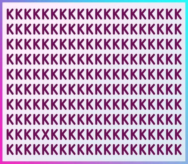 Optická hádanka s písmeny K